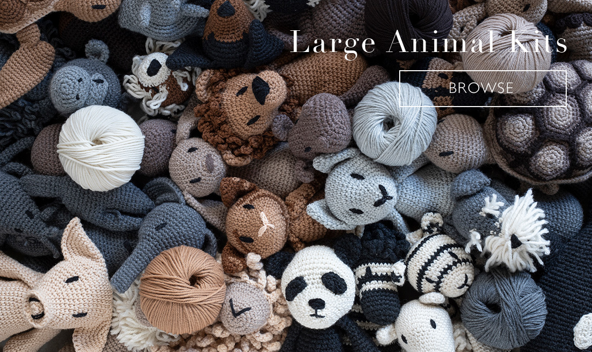 Large crochet animal patterns toft aran yarn